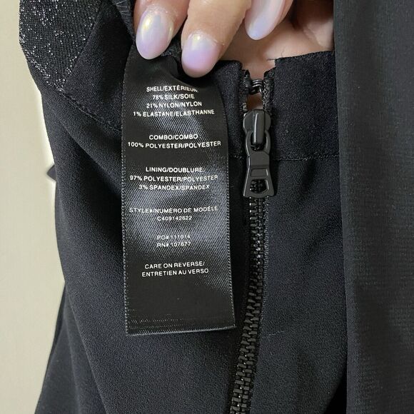 ALICE + OLIVIA Open Back Disco black silk Jumpsuit halter cowl neck US 2 $495 - Picture 11 of 11